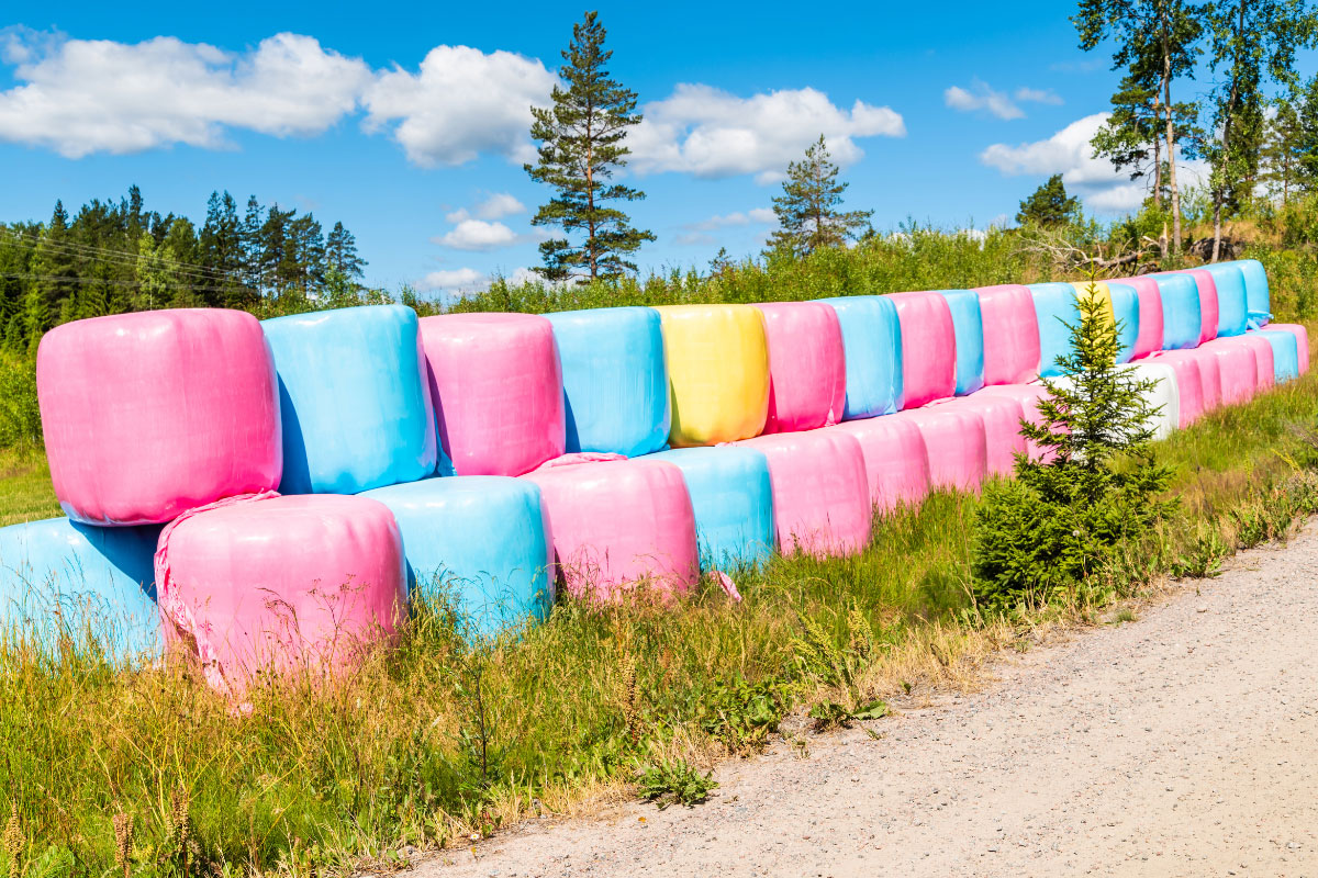 فیلم پلاستیکی بسته بندی رنگی علوفه و سیلاژ